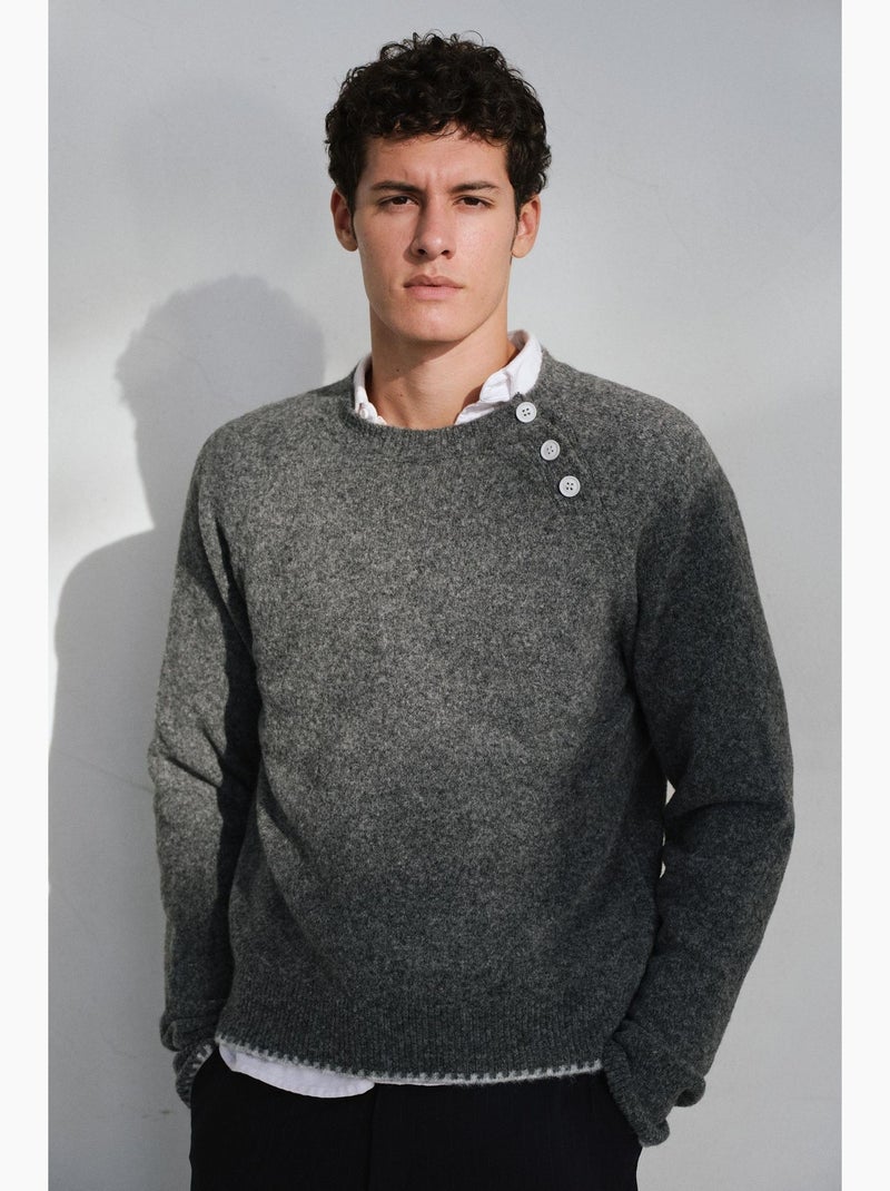 Camisola de homem giesto Cinza-preto - Kiabi