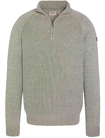 Camisola de Malha 1/4 Fecho para Homem Schott Plali Azul-Marinho