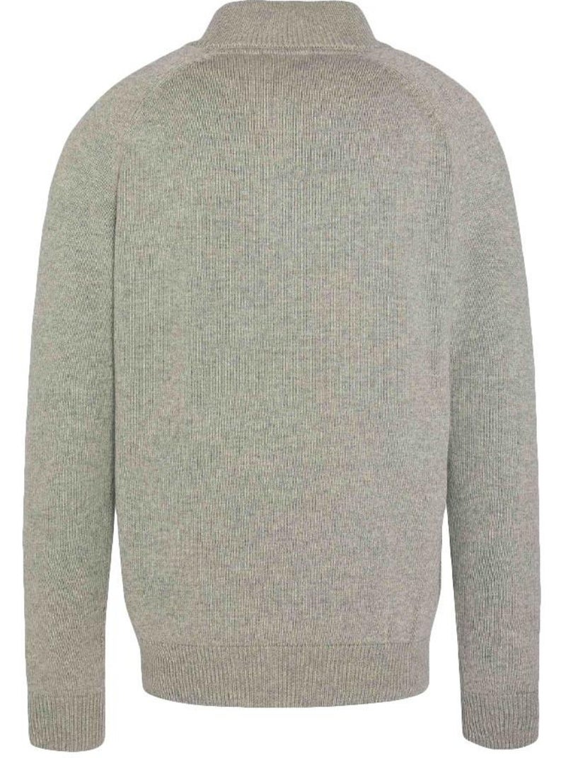Camisola de Homem Schott Plali com Fecho 1/4 Cinzenta Cinza-prateado - Kiabi
