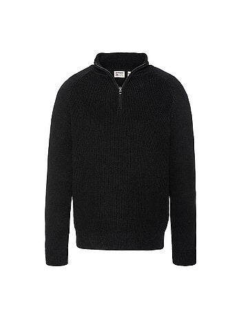Camisola de Malha 1/4 Fecho para Homem Schott Plali Azul-Marinho