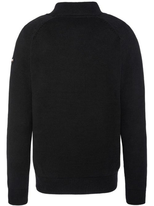 Camisola de homem schott plali com fecho 1/4 preto - Kiabi Camisola de homem schott plali com fecho 1/4 preto - Kiabi