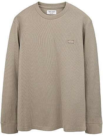 Camisola de Homem Teddy Smith Waffle Caqui