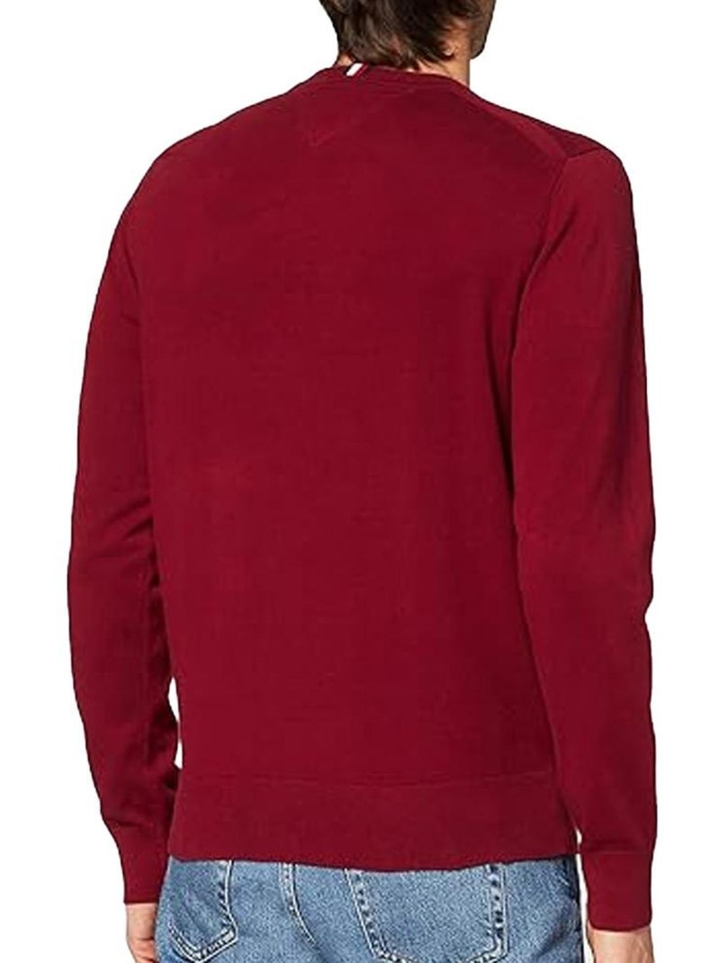 Camisola de Homem Tommy Hilfiger Pima Bordeaux MW0MW28047 Vermelho - Kiabi