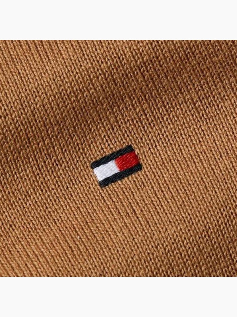 Camisola de Homem Tommy Hilfiger Pima Camel Castanho-capuccino - Kiabi