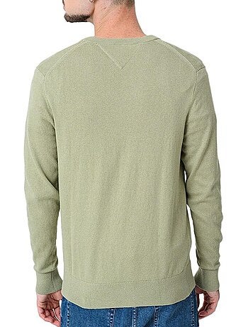 Camisola marrom de homem tommy hilfiger pima mw0mw28047
