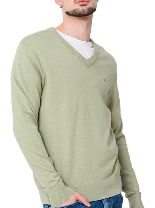 Camisola de homem tommy hilfiger pima kaki mw0mw28047 - Kiabi