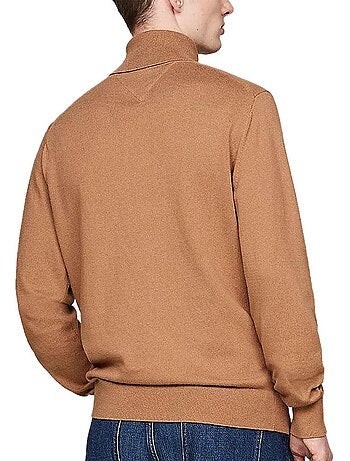 Camisola de Homem Tommy Hilfiger Pima Orgânica Camel