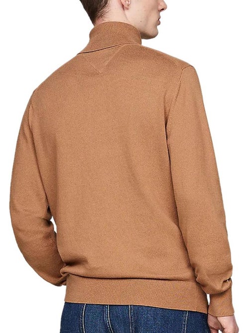 Camisola de homem tommy hilfiger pima orgânica camel - Kiabi