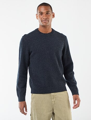 Camisola de lã com gola redonda