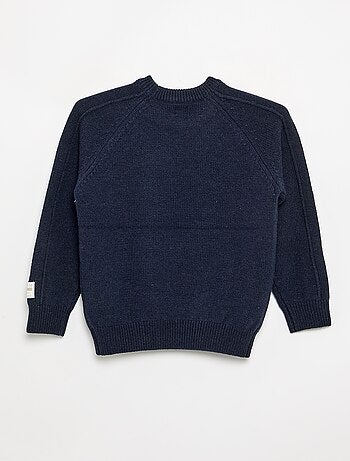 Camisola de lã com gola redonda