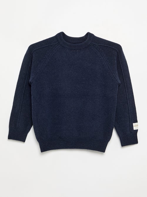 Camisola de lã com gola redonda - Kiabi