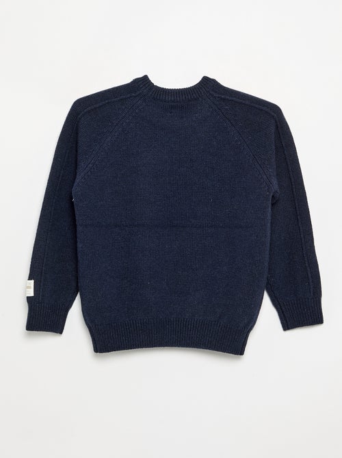 Camisola de lã com gola redonda - Kiabi