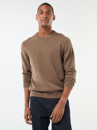 Camisola de lã com gola redonda