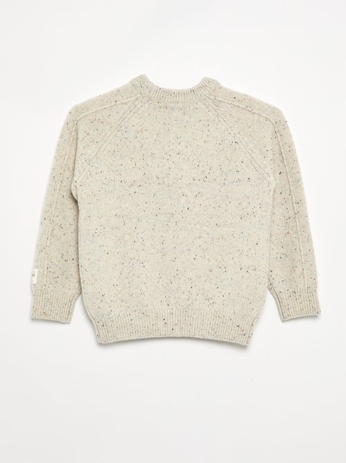Camisola de lã com gola redonda - Kiabi