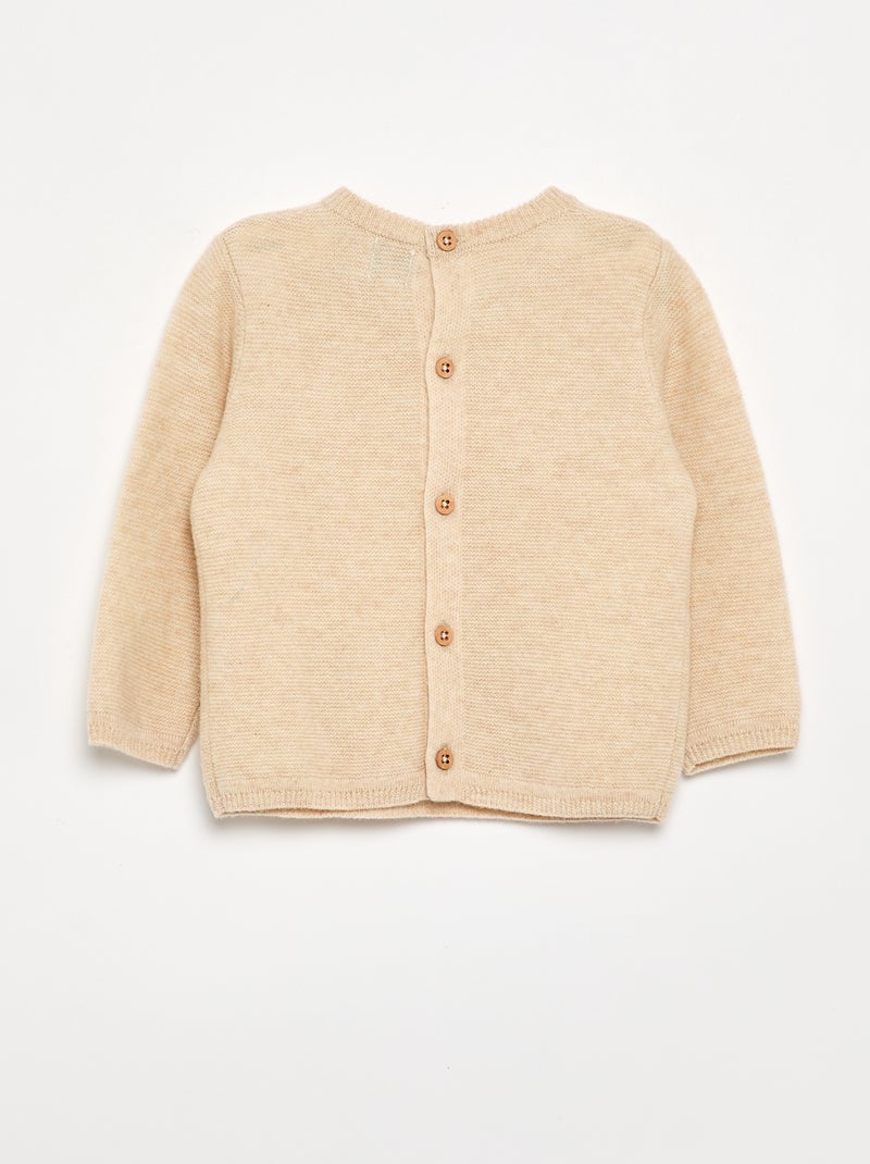 Camisola de lã e caxemira - Premium Bege - Kiabi