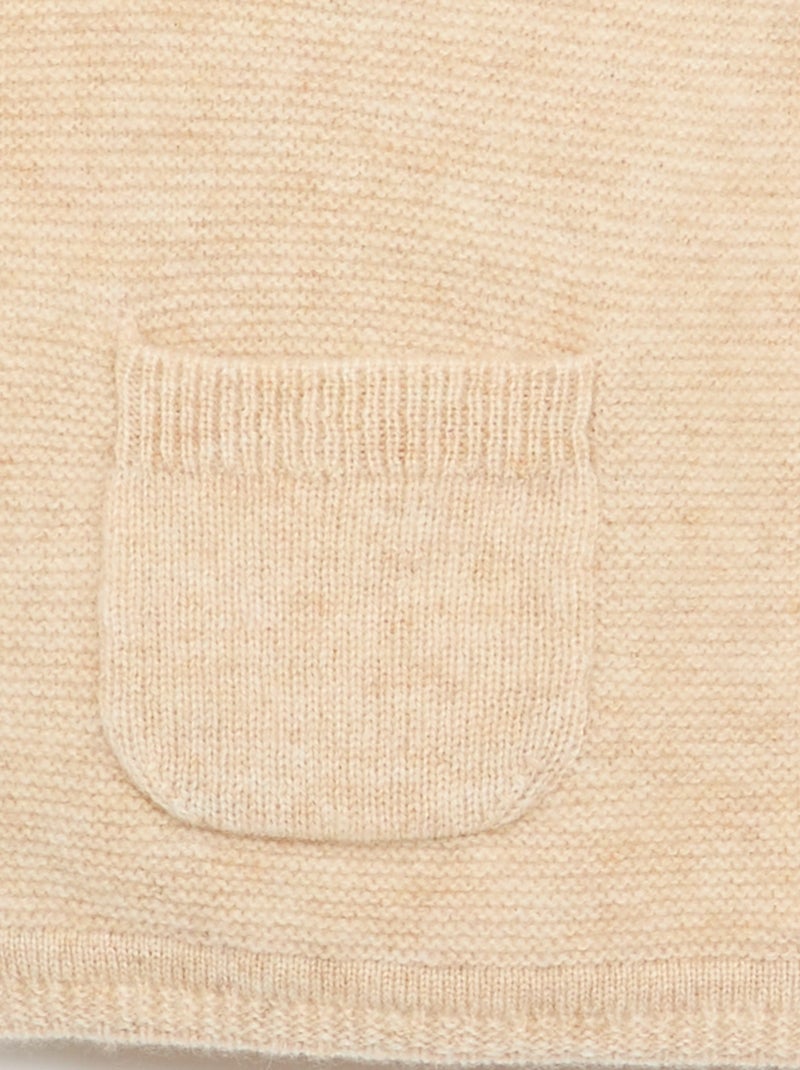 Camisola de lã e caxemira - Premium Bege - Kiabi