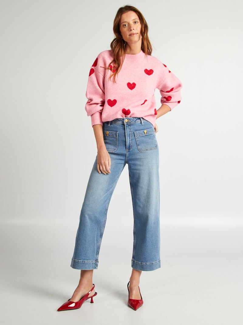 Camisola de lã misturada  - Dia dos Namorados ROSA - Kiabi