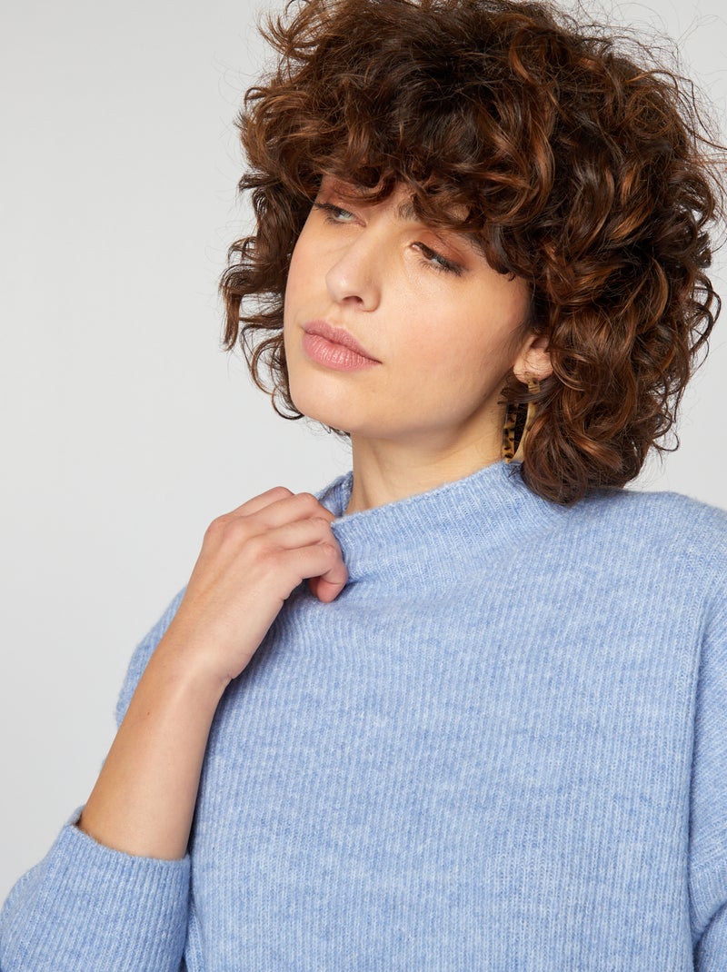 Camisola de lã misturada AZUL - Kiabi
