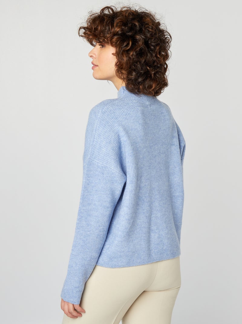 Camisola de lã misturada AZUL - Kiabi