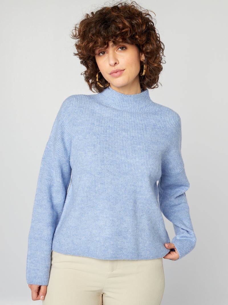 Camisola de lã misturada AZUL - Kiabi