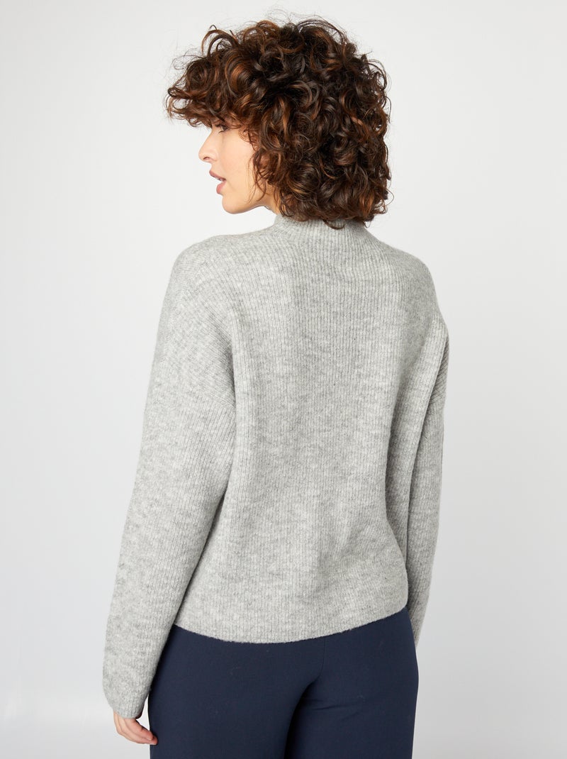 Camisola de lã misturada CINZA - Kiabi