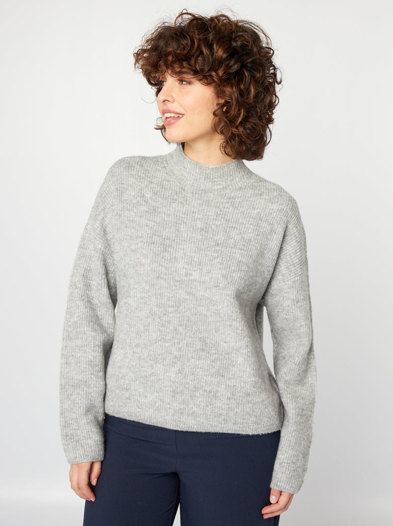 Camisola de lã misturada CINZA - Kiabi