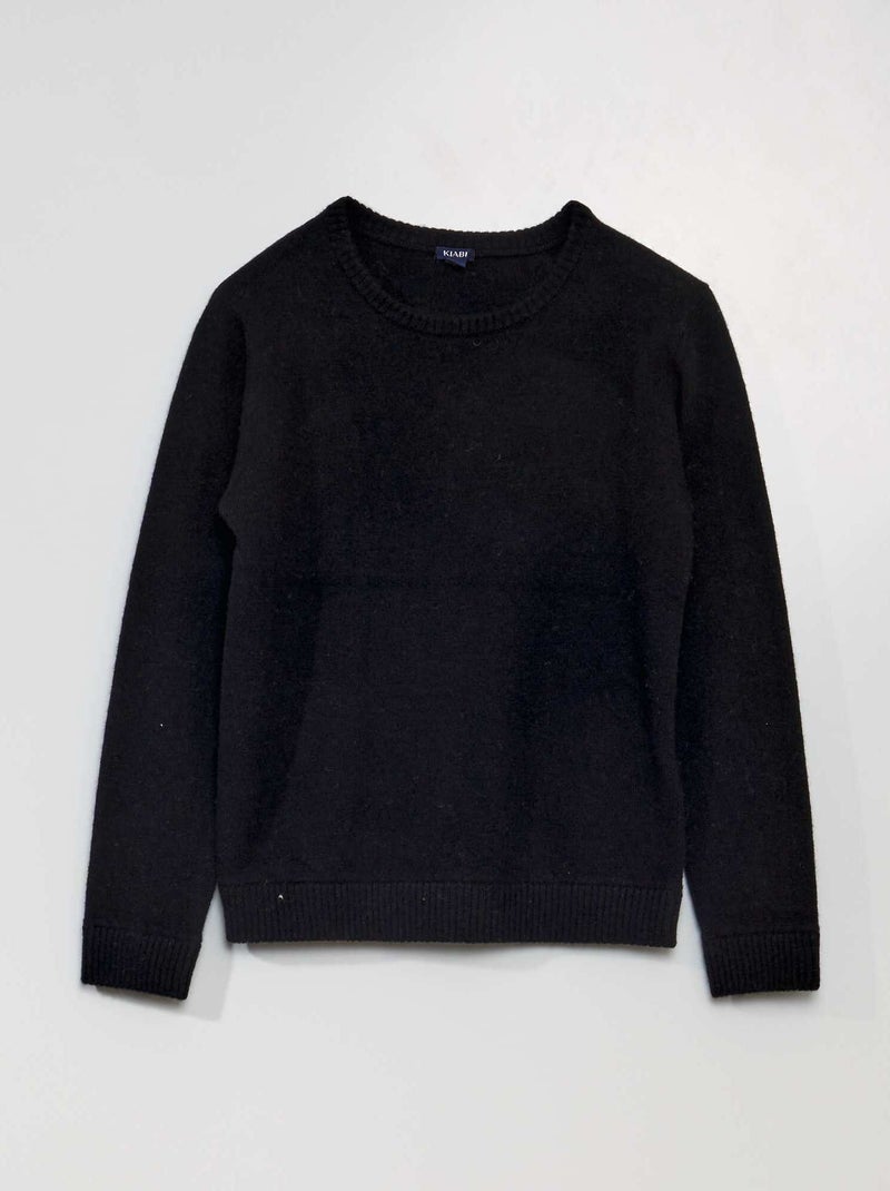 Camisola de lã Preto - Kiabi
