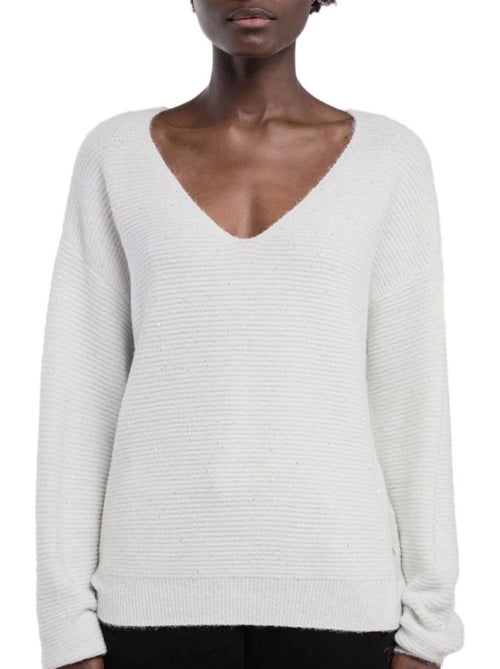 Camisola de Lantejoulas Branca Teddy Smith Prachel para Mulher - Kiabi