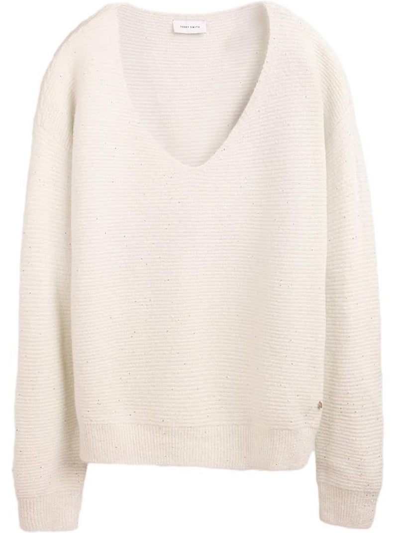 Camisola de Lantejoulas Branca Teddy Smith Prachel para Mulher Branco - Kiabi