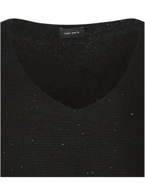 Camisola de Lantejoulas Preta/Prateada Teddy Smith Prachel para Mulher - Kiabi Camisola de Lantejoulas Preta/Prateada Teddy Smith Prachel para Mulher - Kiabi