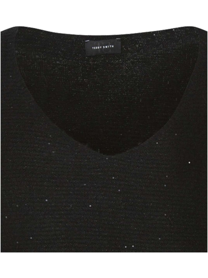 Camisola de Lantejoulas Preta/Prateada Teddy Smith Prachel para Mulher Preto - Kiabi