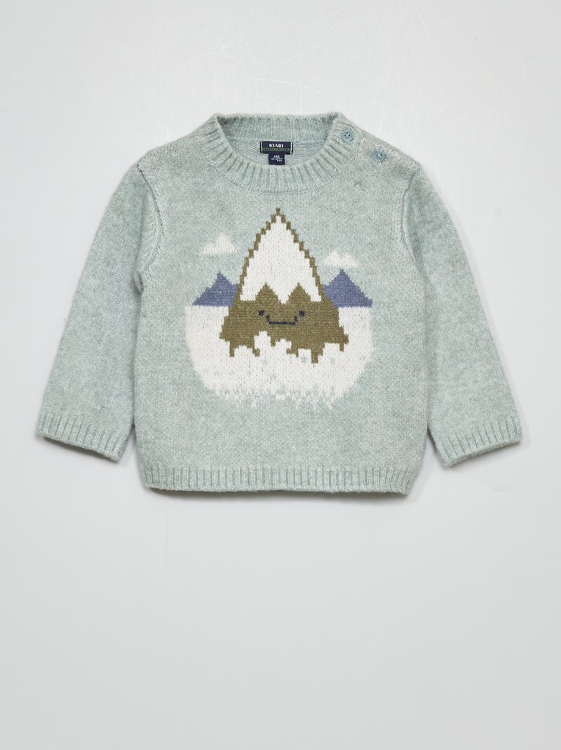 Camisola de malha - azul AZUL - Kiabi