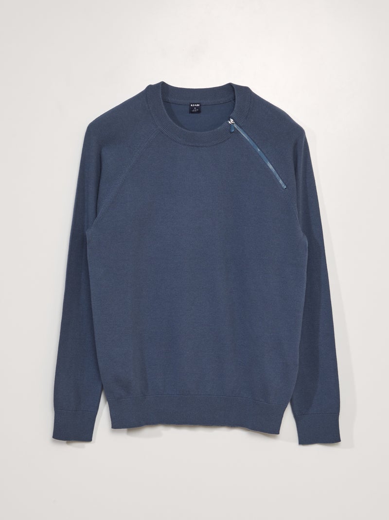 Camisola de malha - coleção fácil de vestir AZUL - Kiabi