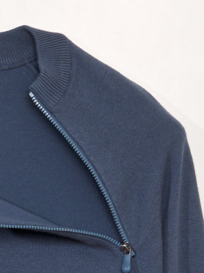 Camisola de malha - coleção fácil de vestir AZUL - Kiabi
