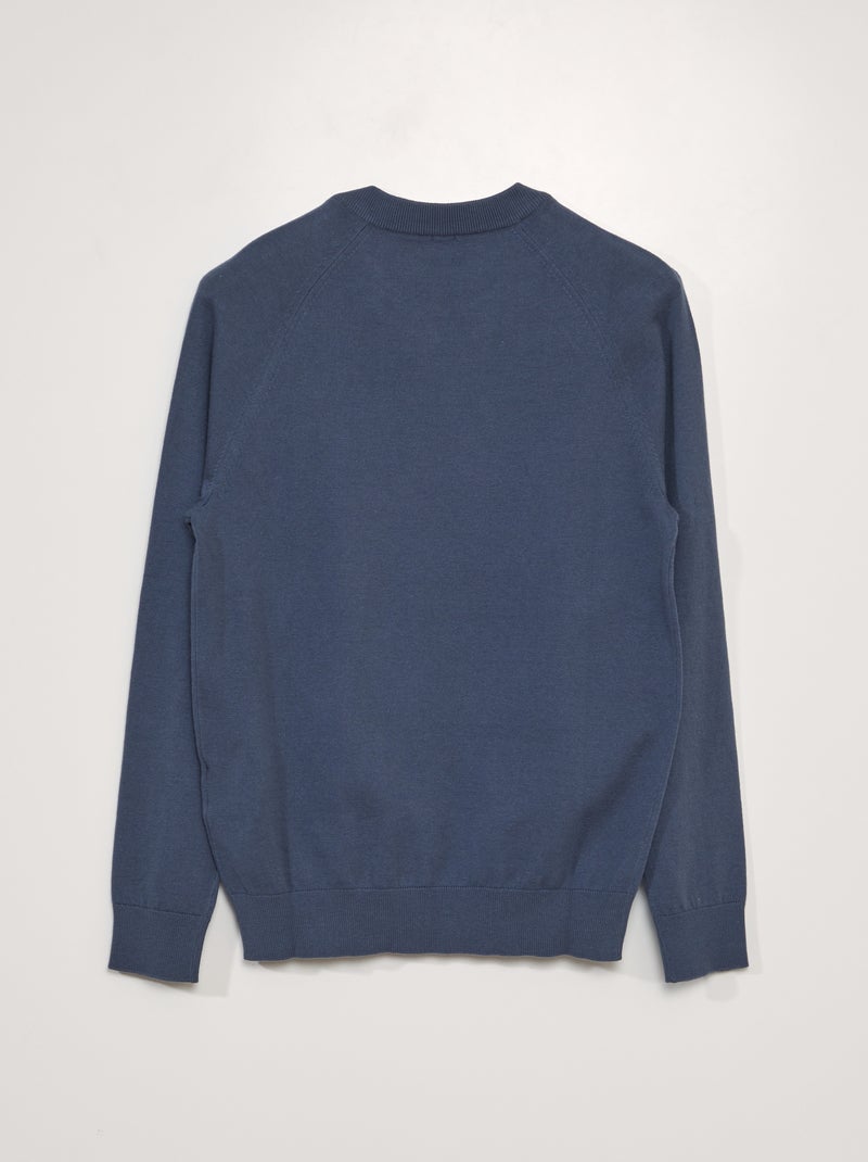 Camisola de malha - coleção fácil de vestir AZUL - Kiabi