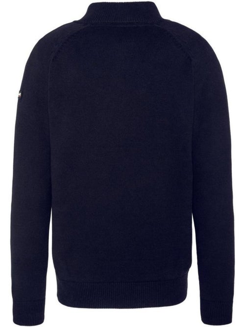 Camisola de malha 1/4 fecho para homem schott plali azul-marinho - Kiabi