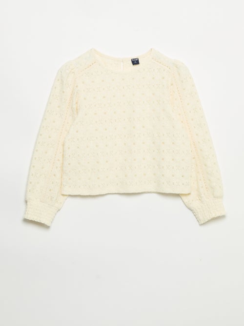 Camisola de malha ajurada - Kiabi