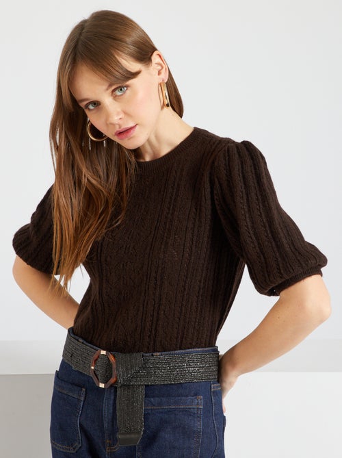 Camisola de malha ajurada - Kiabi