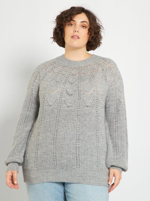 Camisola de malha ajurada - Kiabi