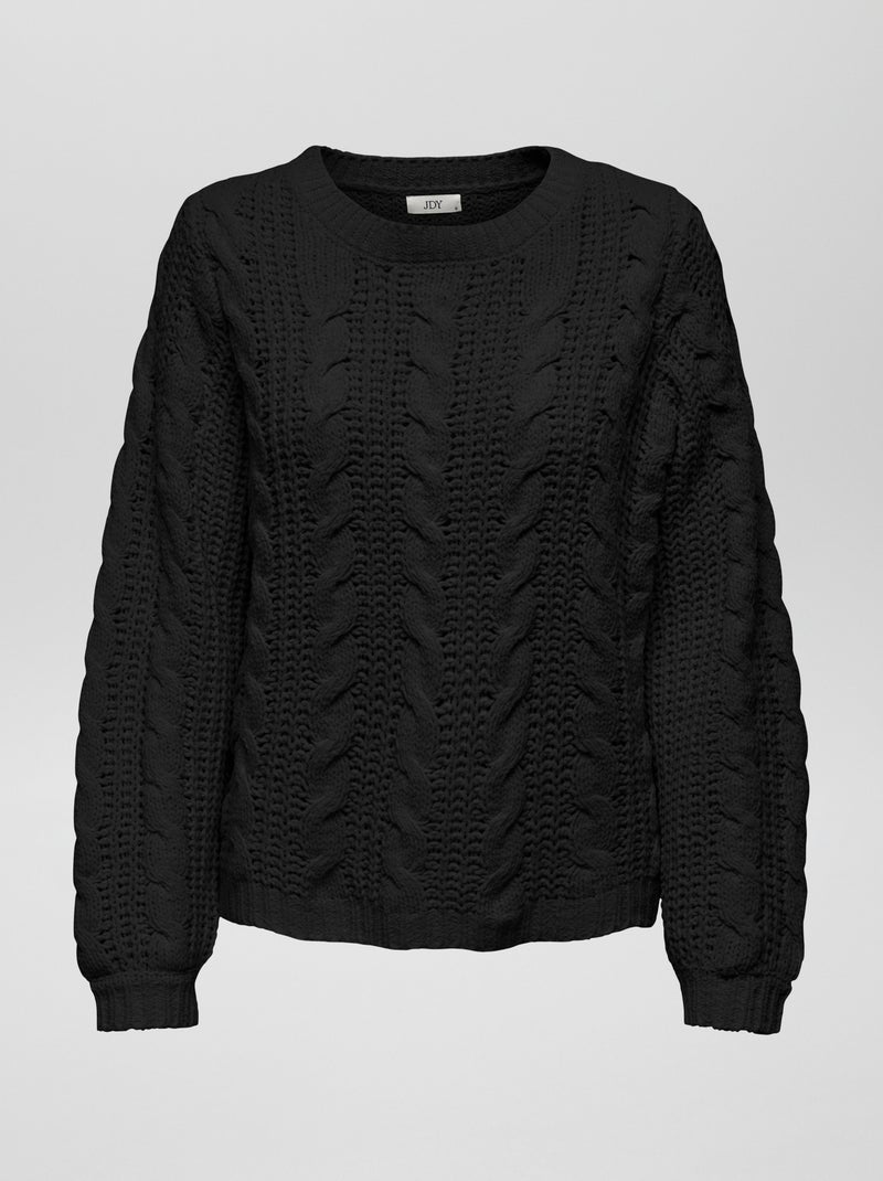 Camisola de malha ajurada PRETO - Kiabi
