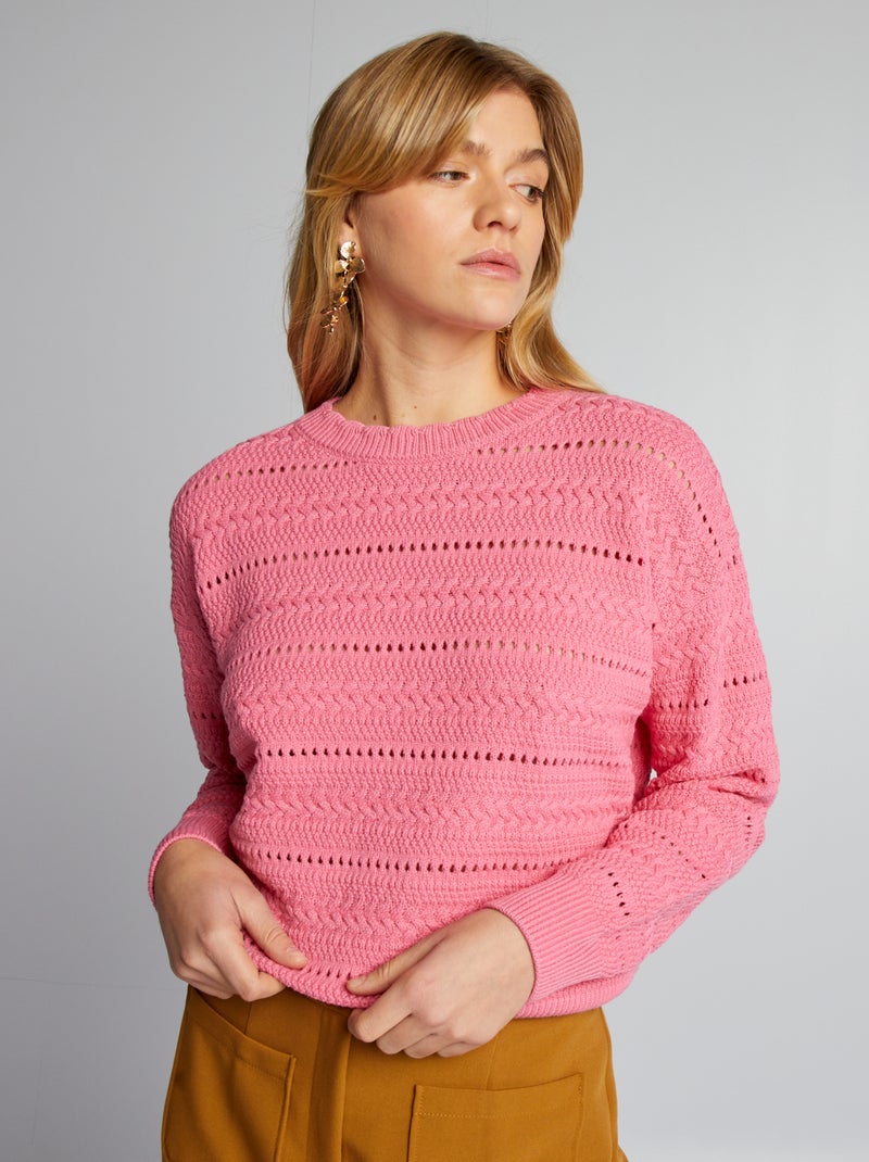 Camisola de malha ajurada ROSA - Kiabi