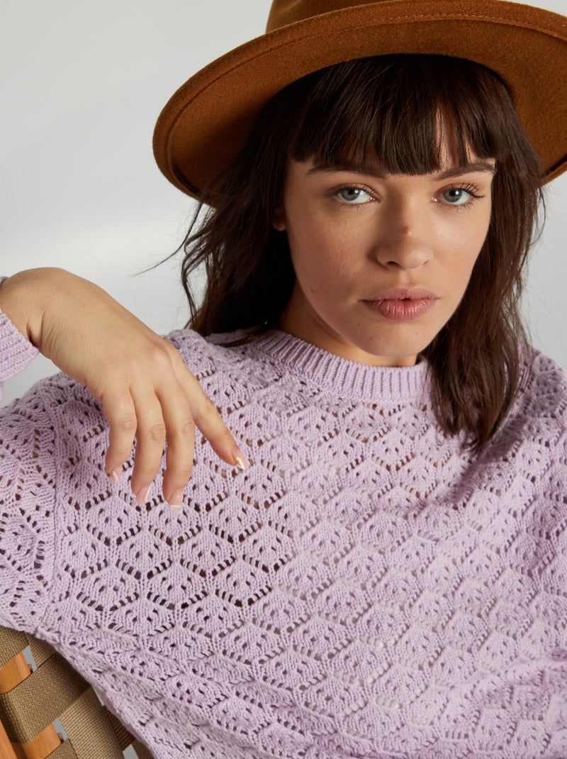 Camisola de malha ajurada VIOLETA - Kiabi
