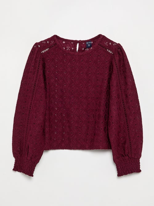 Camisola de malha ajurada - Kiabi