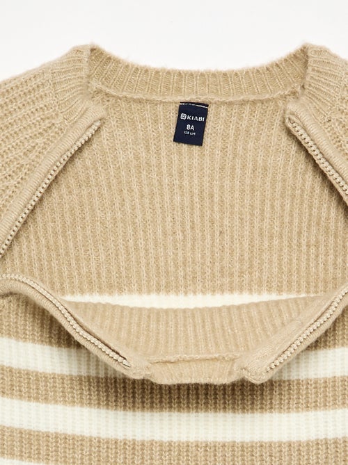 Camisola de malha às riscas - coleção fácil de vestir - Kiabi