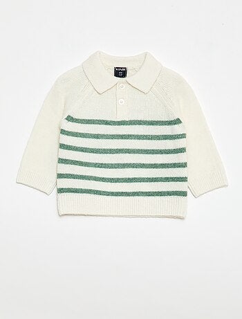 Camisola de malha às riscas