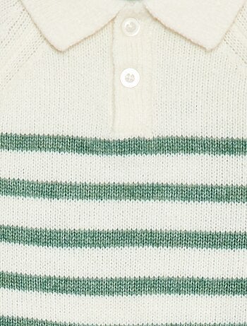 Camisola de malha às riscas