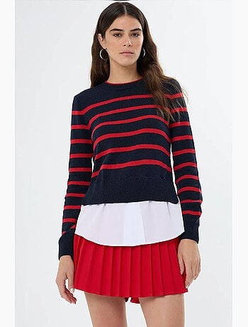 Camisola de malha às riscas hiccup