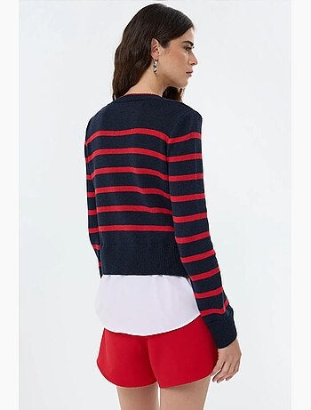 Camisola de malha às riscas hiccup