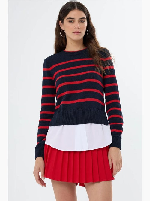 Camisola de malha às riscas hiccup - Kiabi Camisola de malha às riscas hiccup - Kiabi