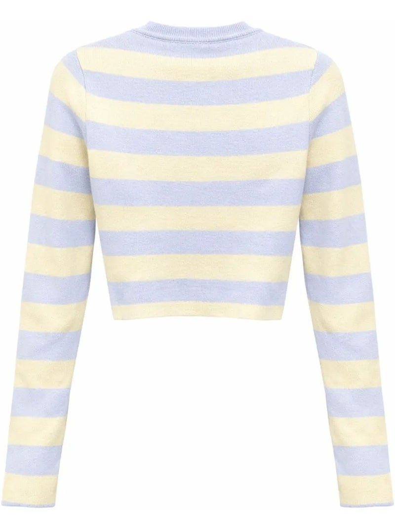 Camisola de malha às riscas mixray Azul-céu - Kiabi